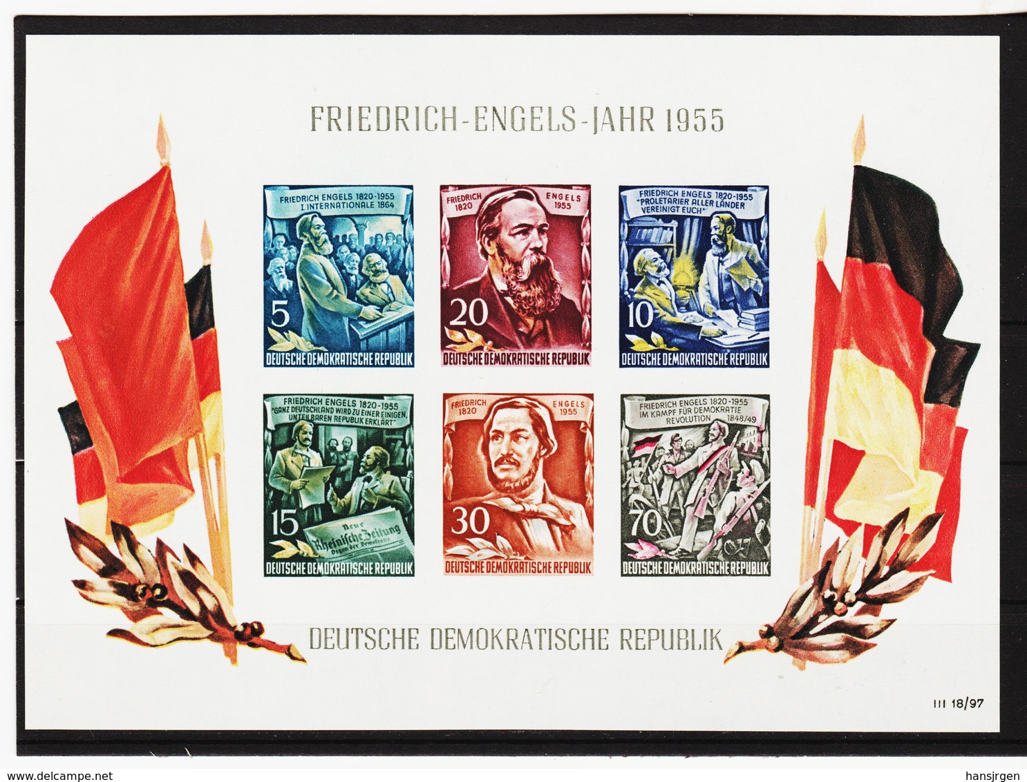 YZO348 DDR 1955 MICHL BLOCK 13 ** Postfrisch  SIEHE ABBILDUNG - Unused Stamps