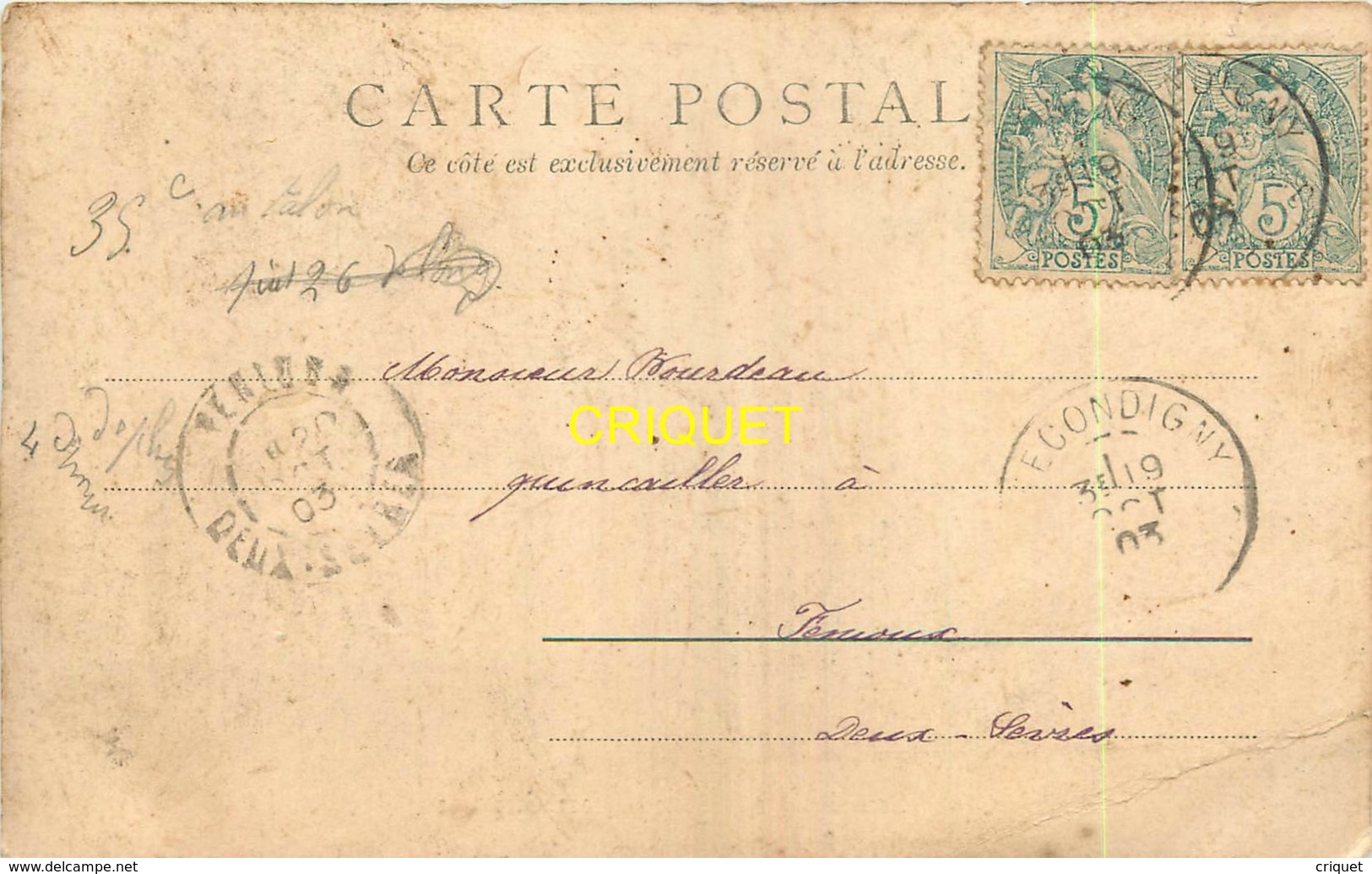 79 Secondigny, Noce Gatinaise, Affranchie 1903 - Secondigny