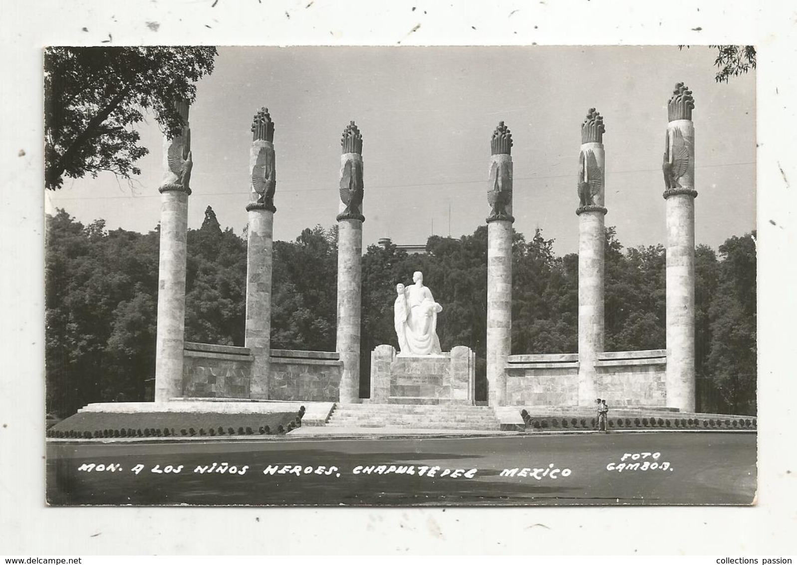 Cp , MEXIQUE , MEXICO ,  Chapultepec , Monument A Los Ninos Heroes , Vierge - Mexico