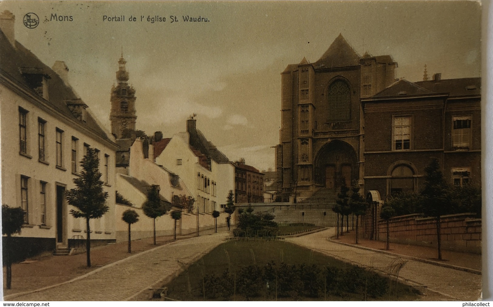 Mons // Potail De Eglise St. Waudru (color) 1907 - Mons