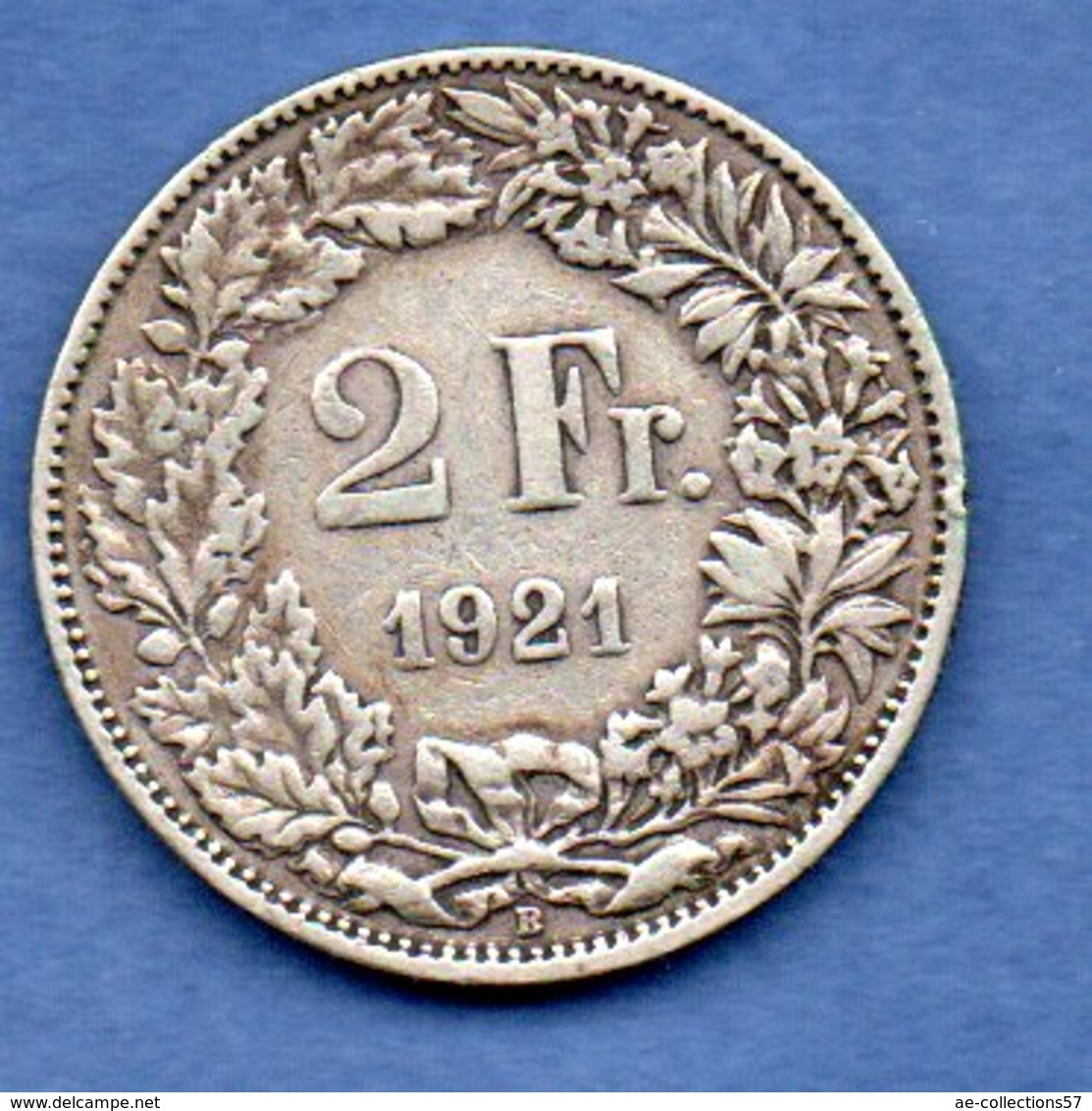 Suisse -  2 Francs 1921 B  -  Km # 21  -  état  TB+ - Autres & Non Classés