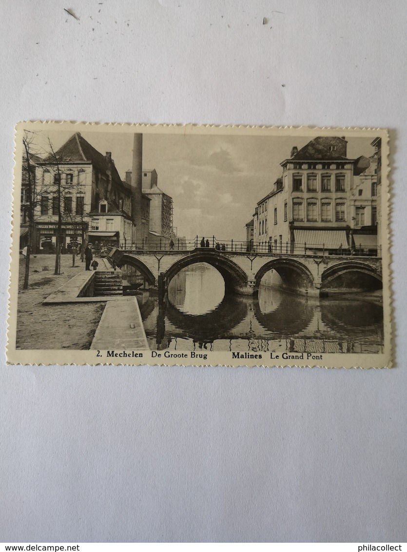 Mechelen - Malines // Groote Brug - Grand Pont ( Met Fabriek) 1934 - Mechelen