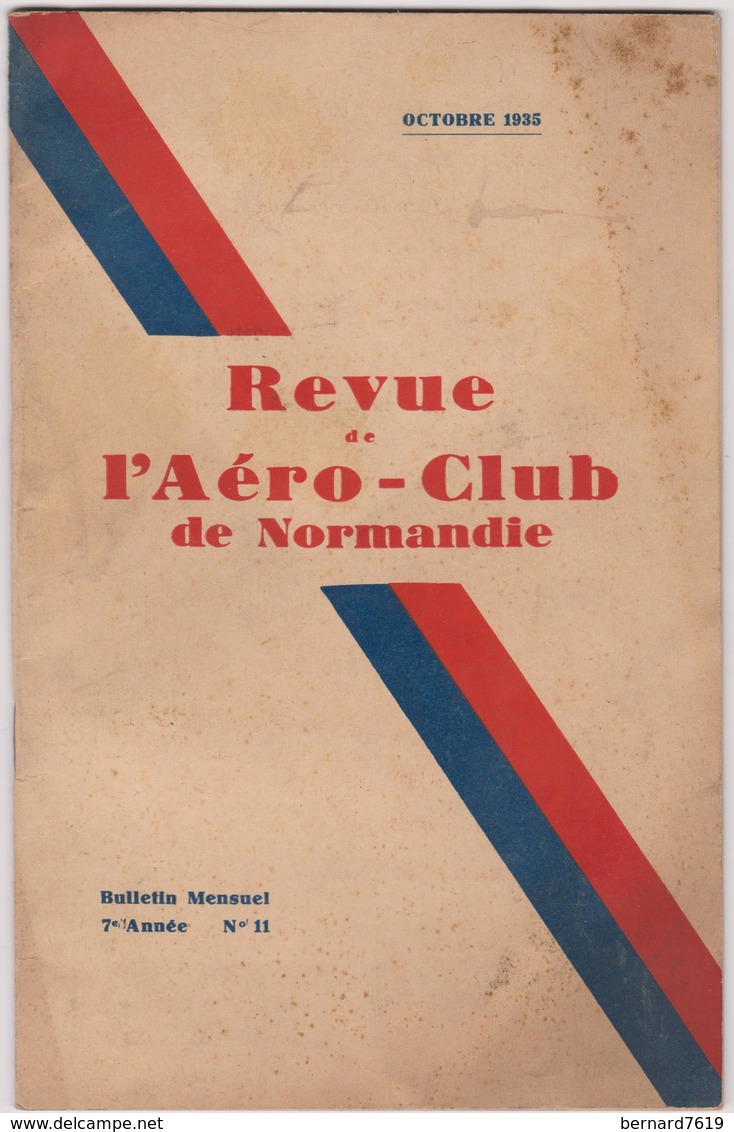 76 Revue   De L'aero-club De Normandie   40 Pages 76 Rouen Aviation  Octobre 1935 - Autres & Non Classés