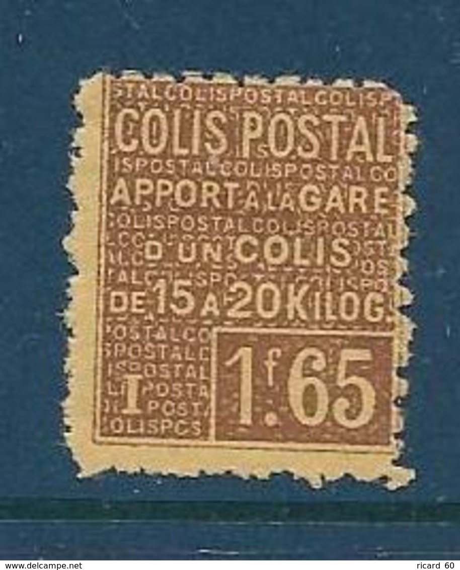 Timbre Neuf * France, N°51  Yt, Colis Postaux, Apport à La Gare, 1.65, 1926,  Charnière - Mint/Hinged