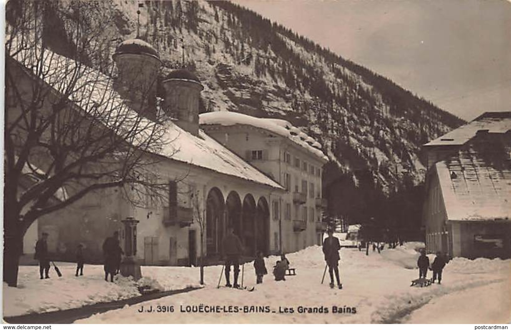 LOUECHE LES BAINS (VS) Leukerbad - LES GRANDS BAINS - ED. JULLIEN JJ 3916. - Autres & Non Classés