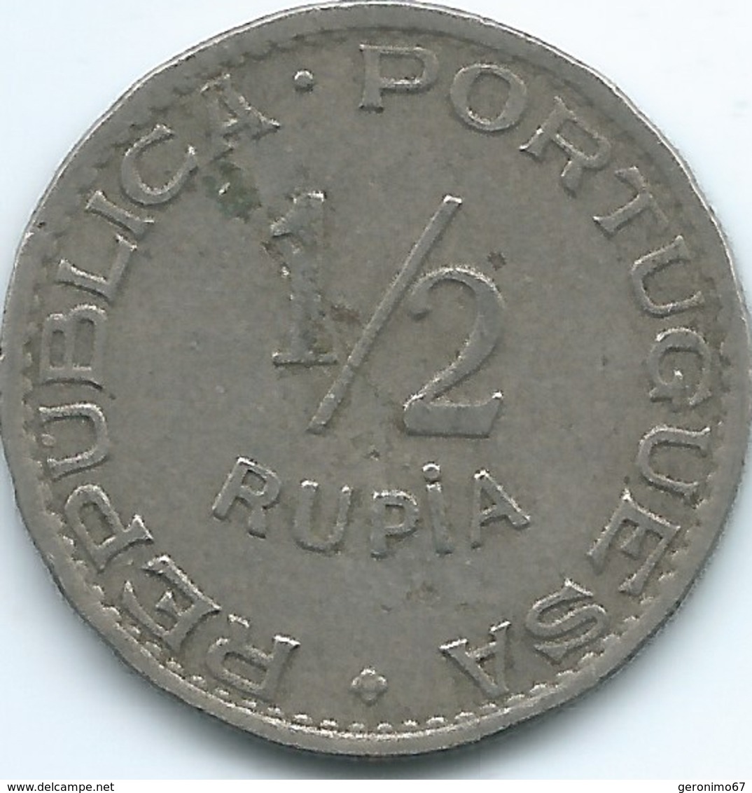 India - Portuguese - 1947 - ½ Rupia - KM26 - Inde