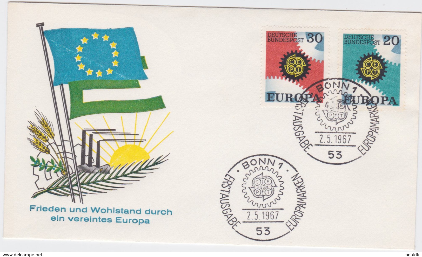 Germany 1967 FDC Europa CEPT  (G56-2A) - 1967