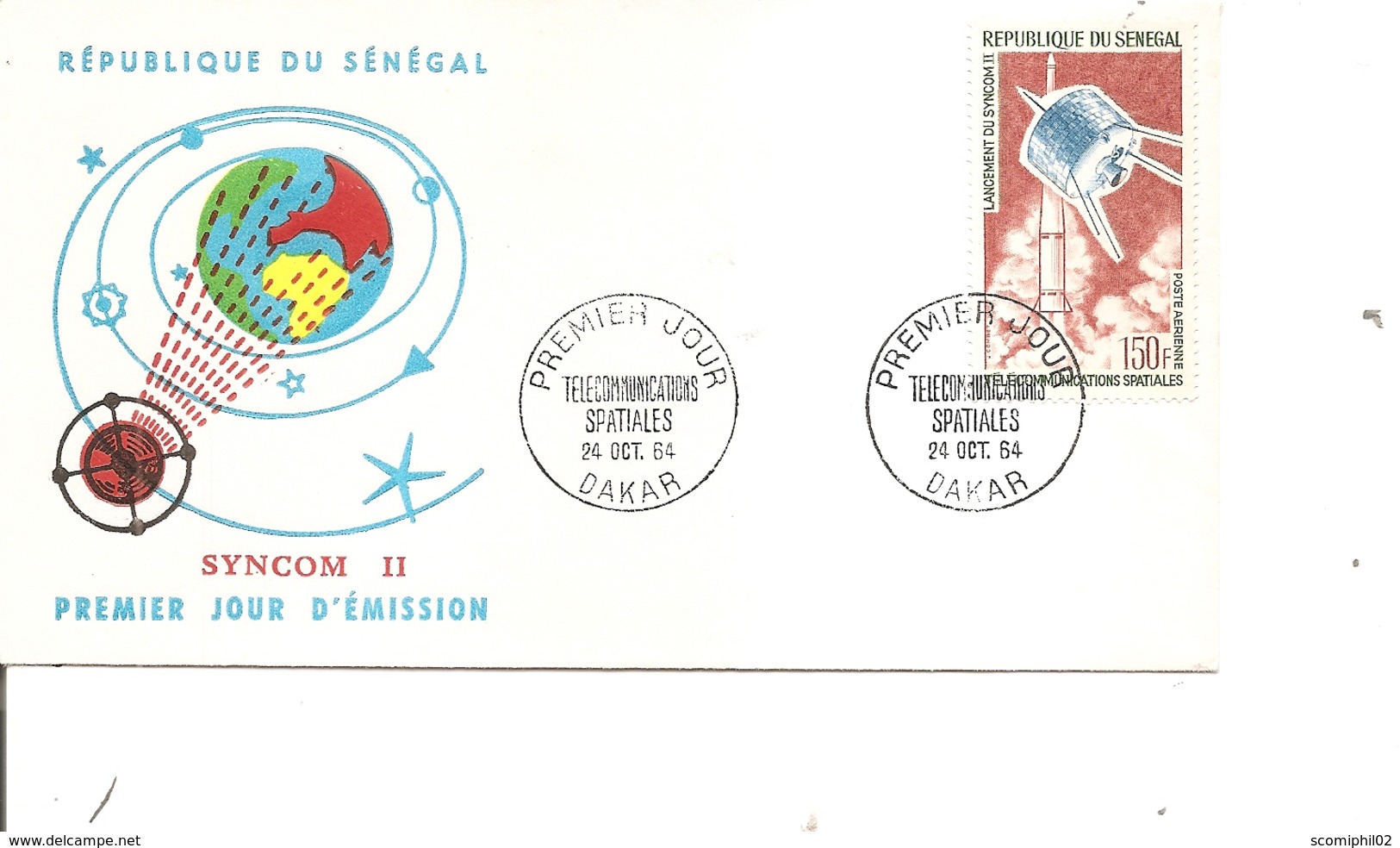 Espace - Syncom II( FDC Du Sénégal De 1964 à Voir) - Afrika