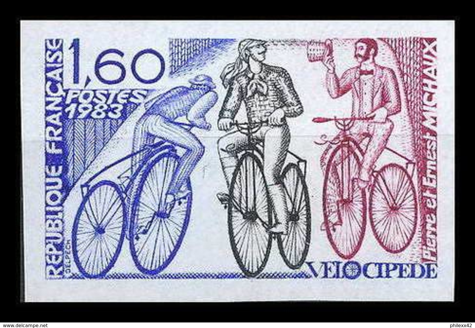 France N°2290 Vélocipède Pierre Et Ernest Michaux Vélo Cycle Cycling Cyclisme Non Dentelé ** MNH (Imperforate) - Non Classés