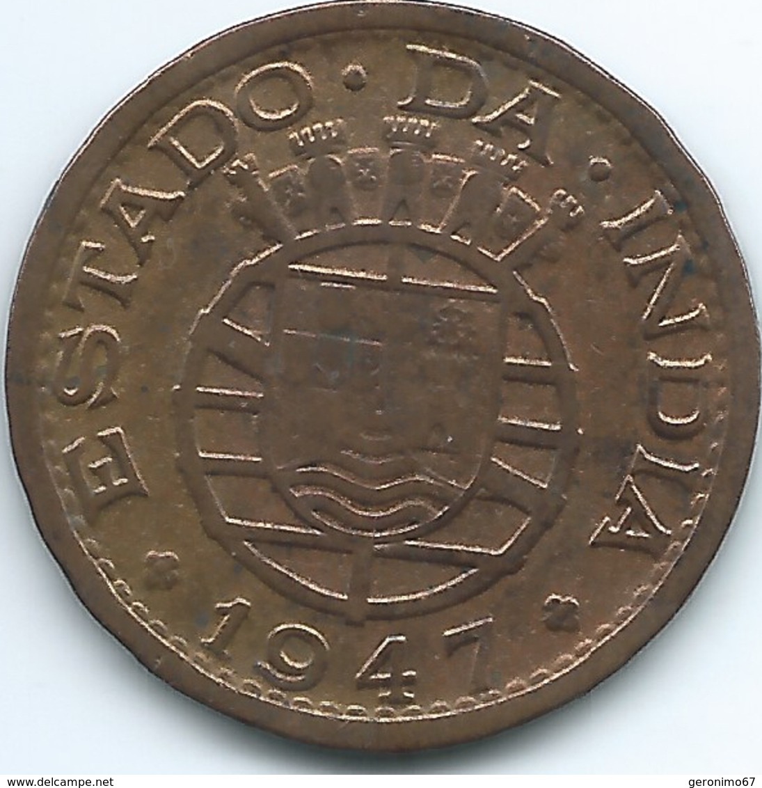 India - Portuguese - 1947 - 1 Tanga - KM24 - India