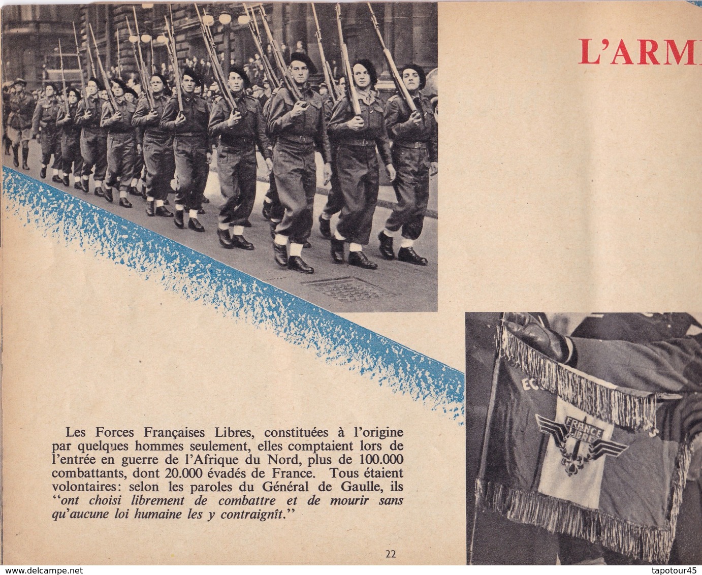 Livre Au Service De La France 1940/1944 (64 Pages 24 X 18) - Documents