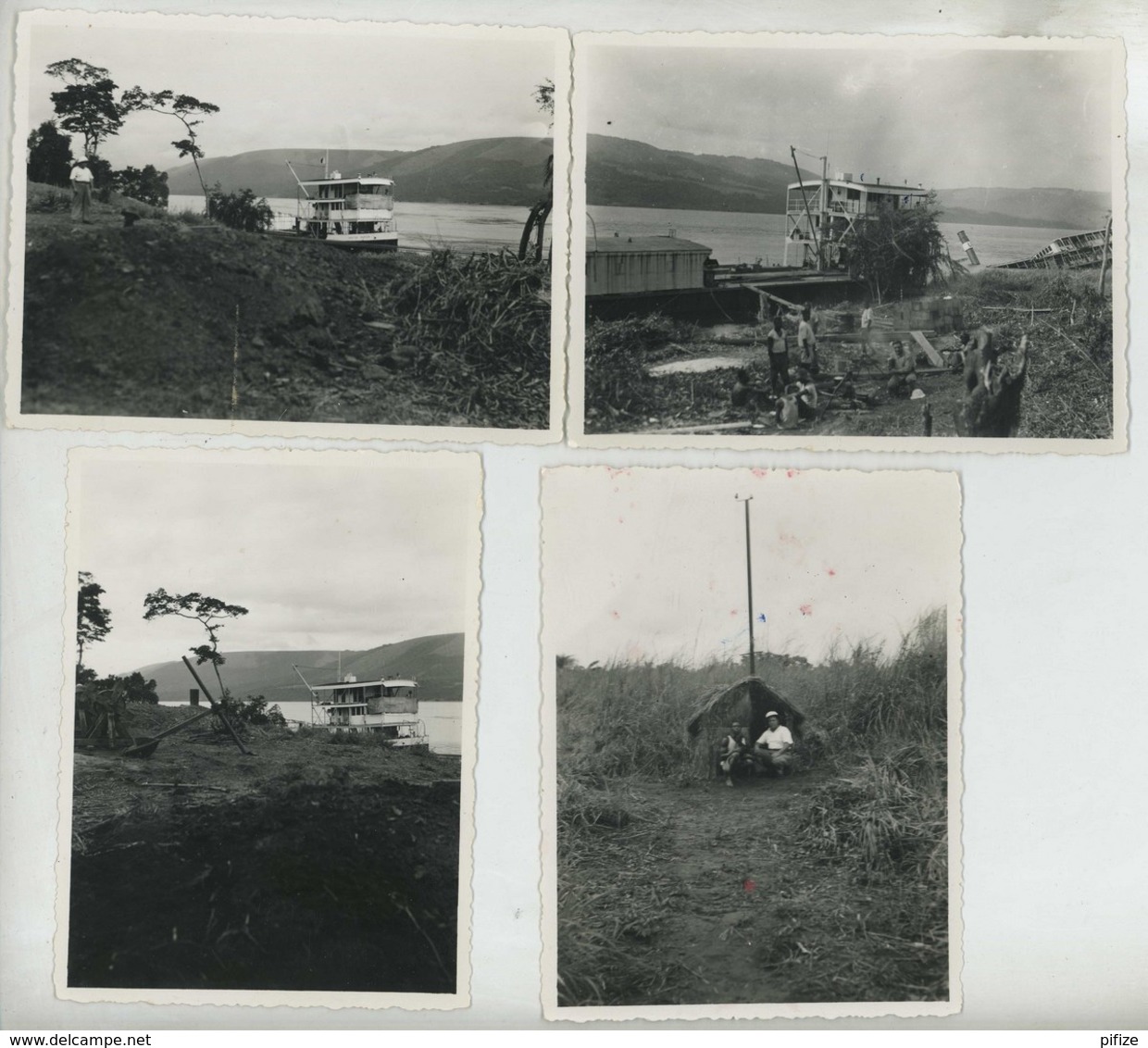 (Bateaux) Sauvetage Du S/S Tabora . Libila , Congo , 1936 . Paquebot . 22 Photos . - Bateaux