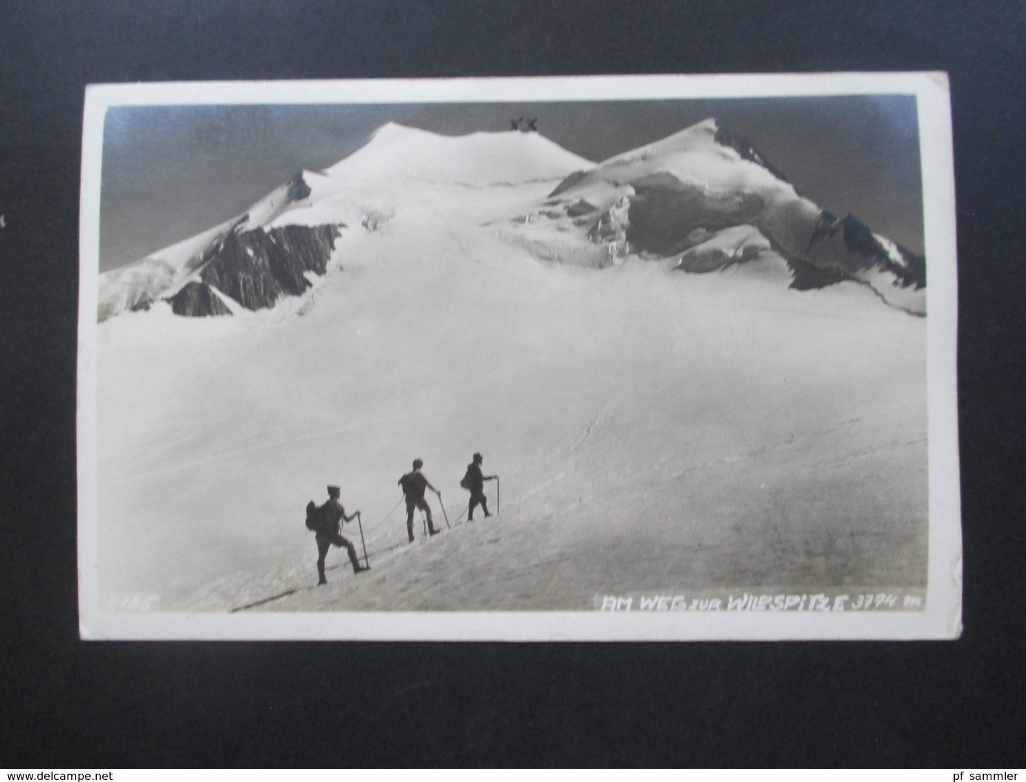 Österreich 1927 Echtfoto AK 3 Bergsteiger Am Weg Zur Wildspitze 3774 Meter Ötztal / Oetzthal - Alpinismus, Bergsteigen