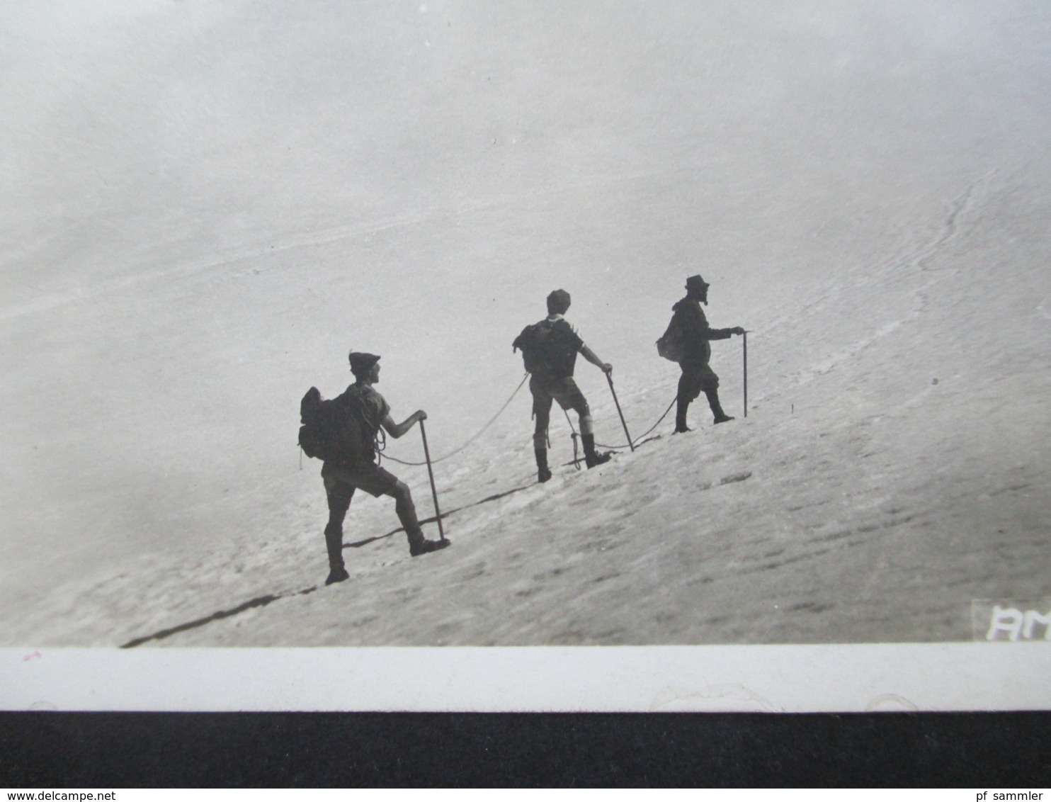 Österreich 1927 Echtfoto AK 3 Bergsteiger Am Weg Zur Wildspitze 3774 Meter Ötztal / Oetzthal - Alpinisme