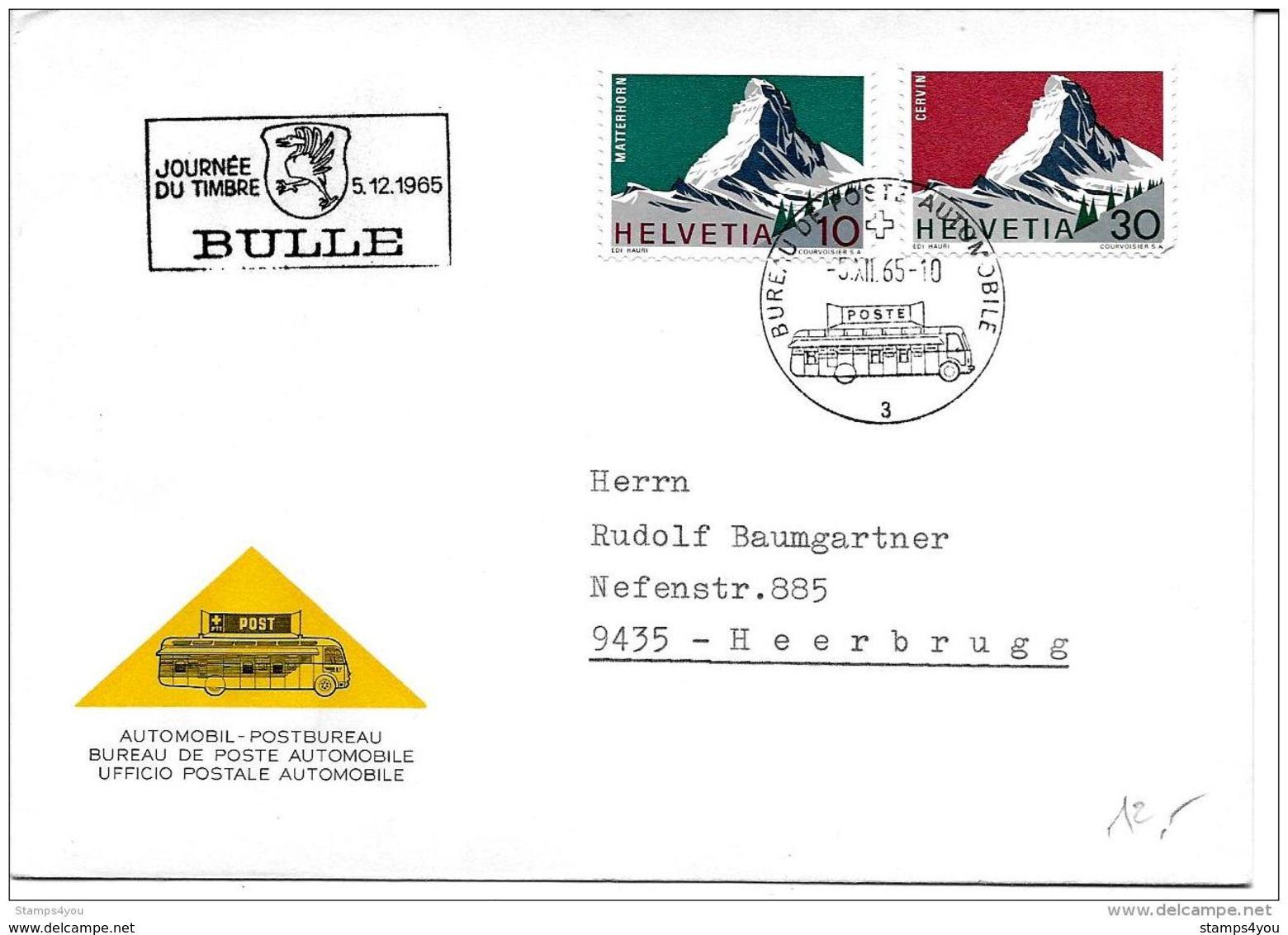 49 - 89 - Carte Avec Rare Oblit Spéciale "Journée Du Timbre 1965 Bulle" - Postmark Collection