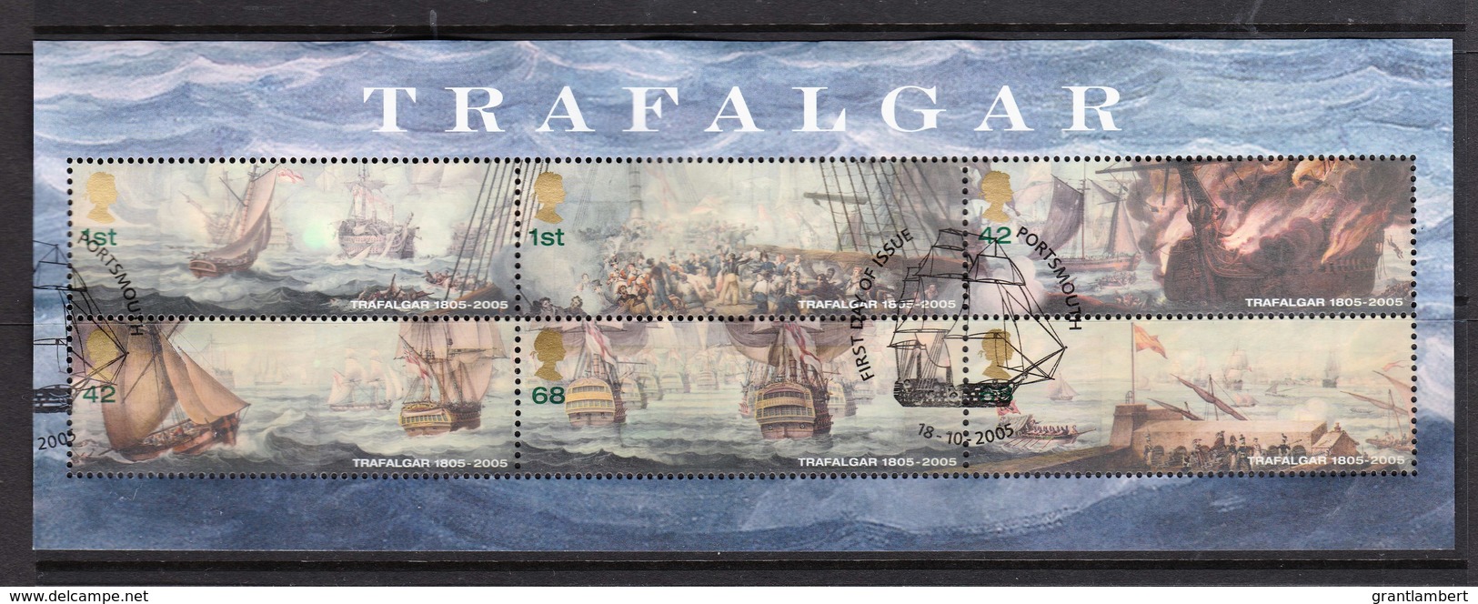 Great Britain 2005 Battle Of Trafalgar Minisheet Used - Used Stamps