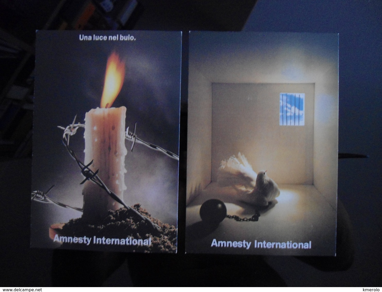 Amnesty International Lot De 2 Cartes Postales - Pubblicitari