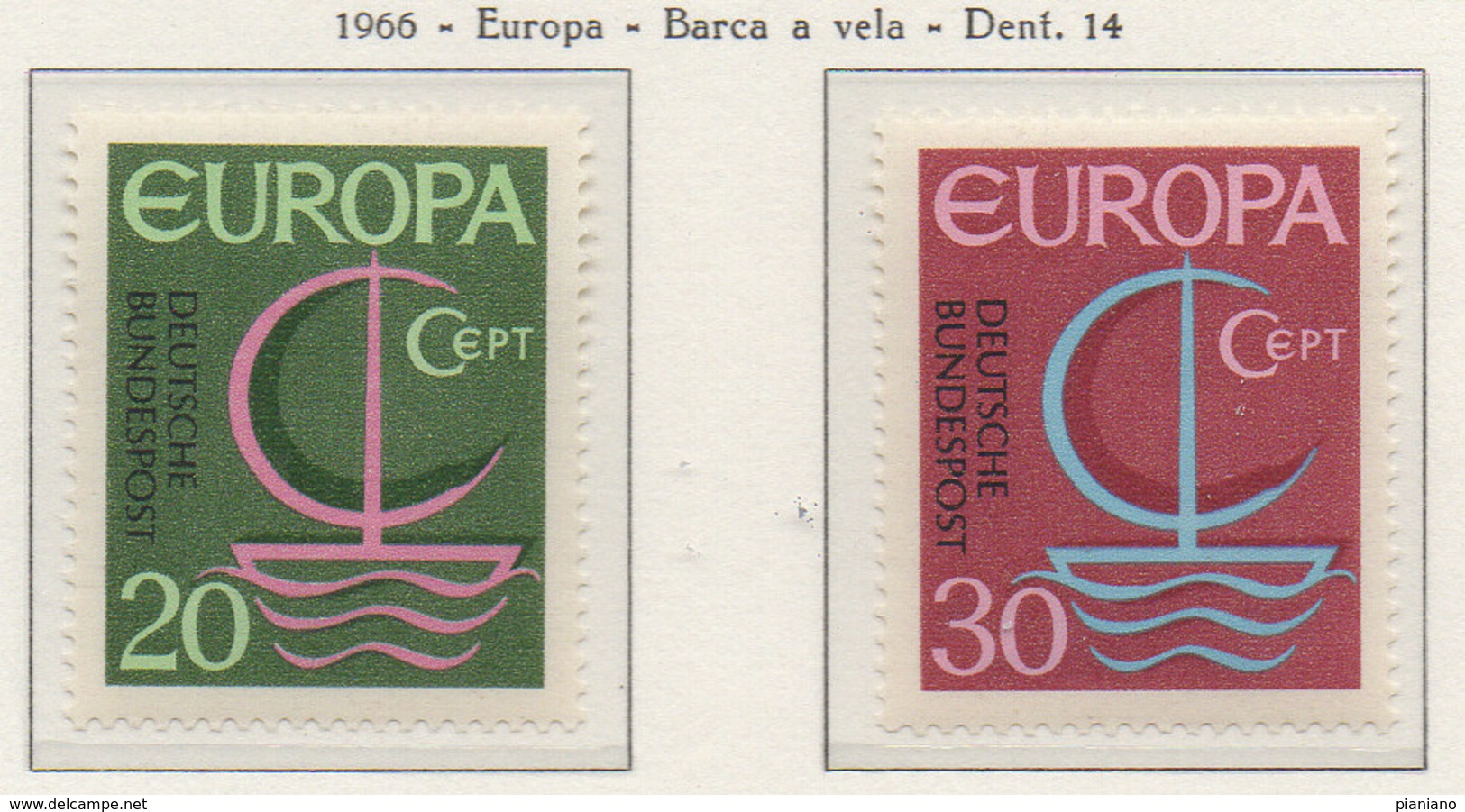 PIA  - GERMANIA  - 1966  : Euroopa -  (Yv  376-77) - 1966