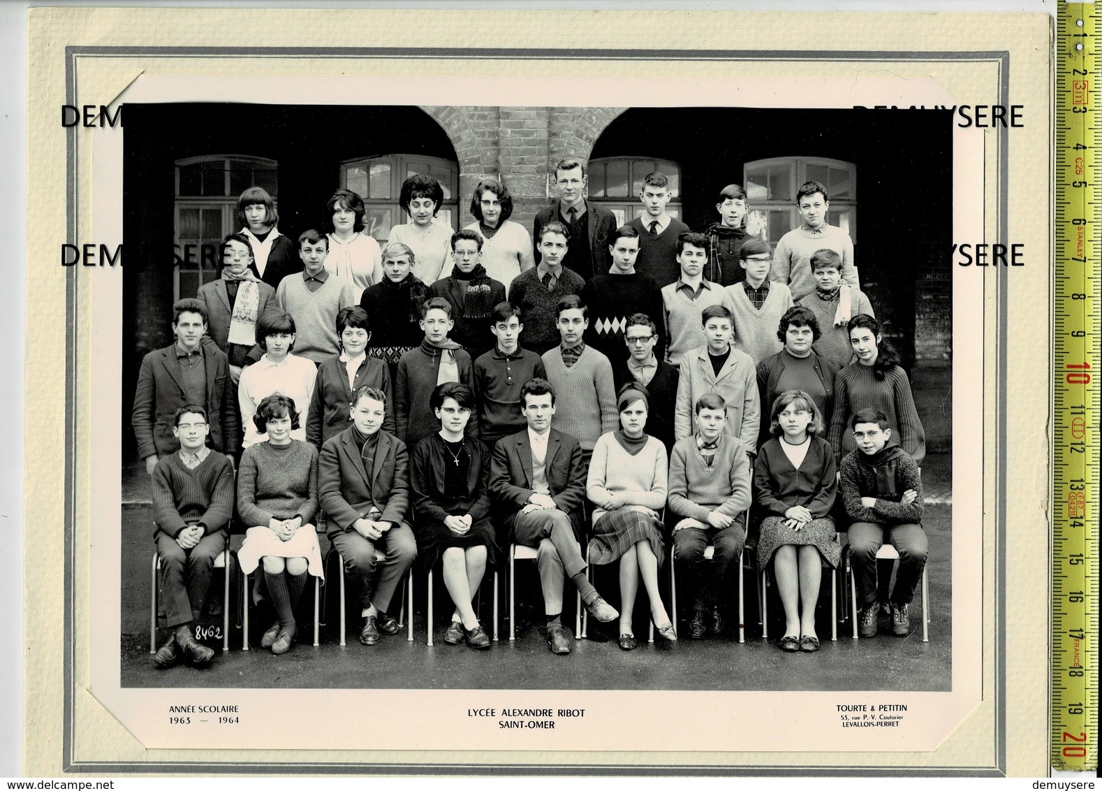 Od 163 - Photo De L'école - LYCEE ALEXANDRE . RIBOT - SAINT OMER - 1963 -1964 - Personnes Anonymes