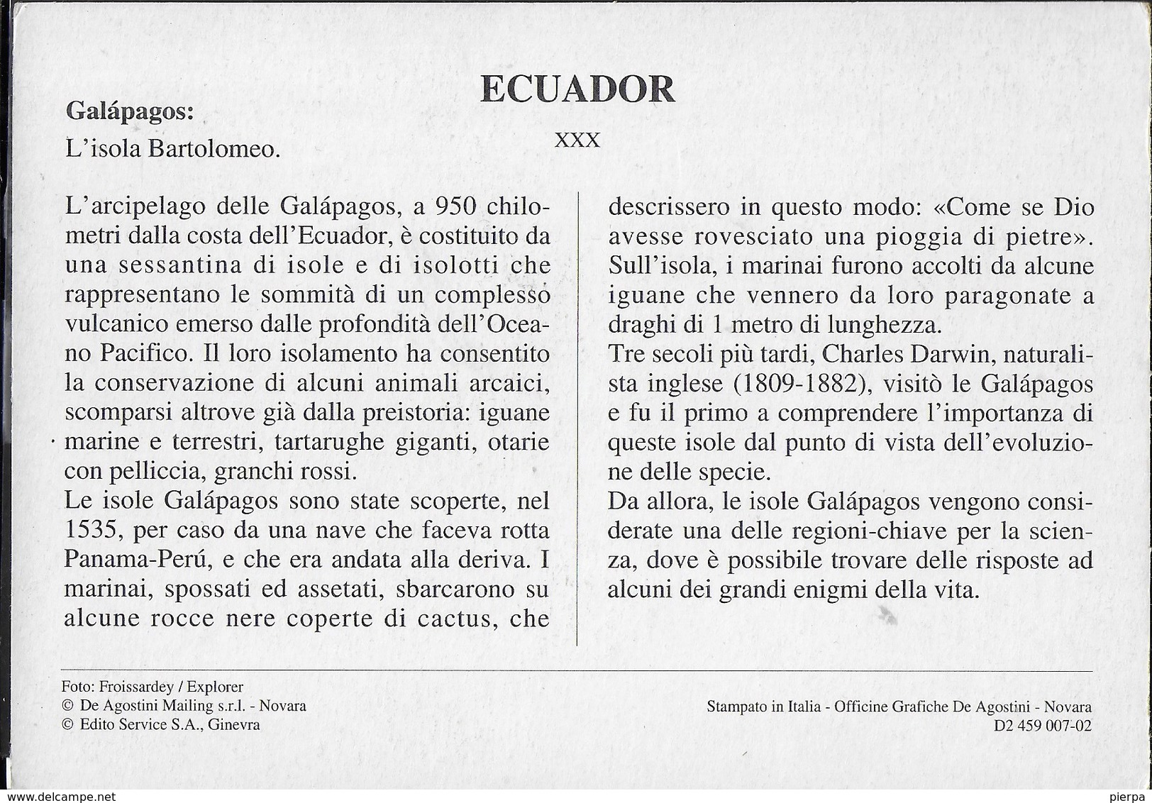 ECUADOR - GALAPAGOS - Ecuador