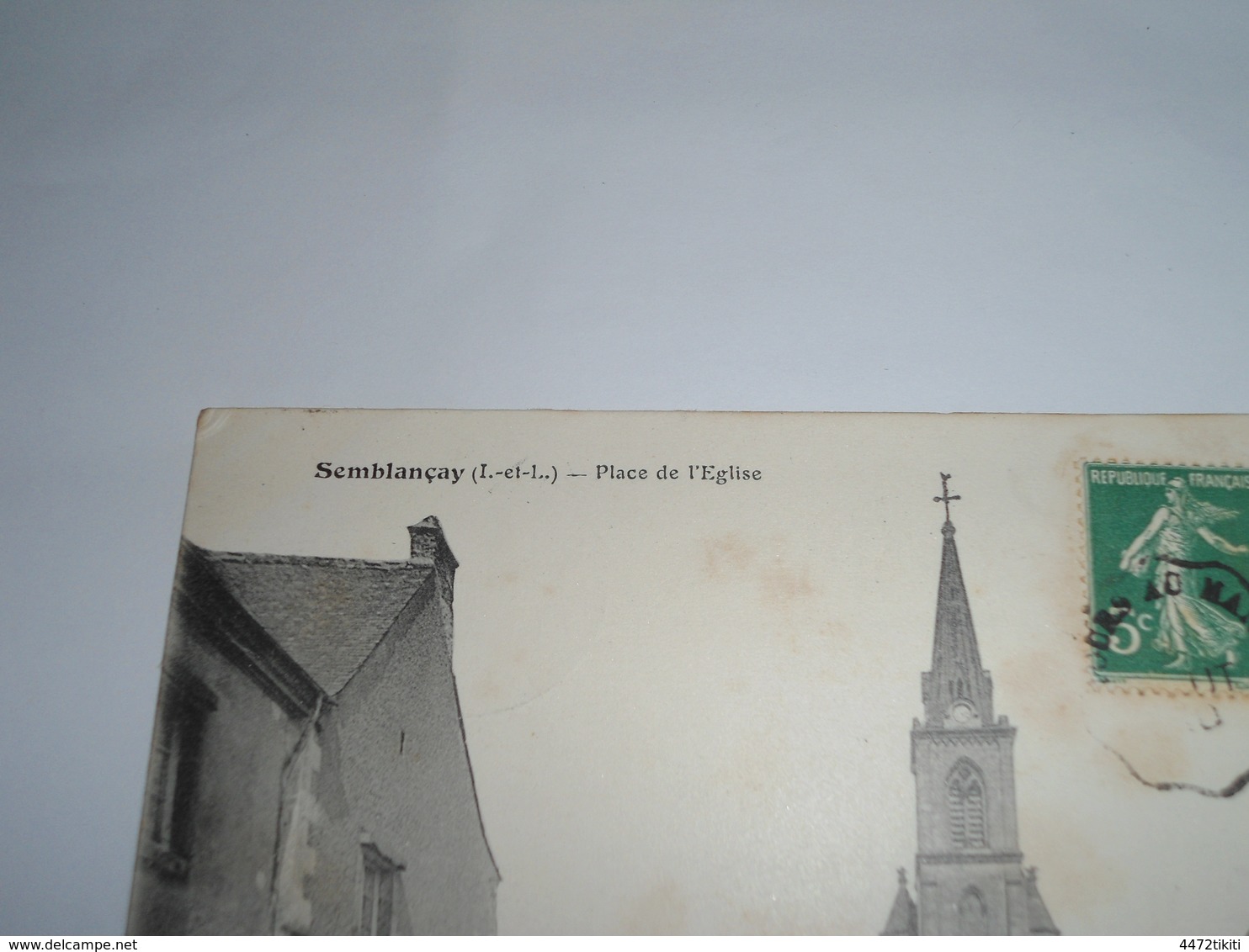 C.P.A.- Semblançay (37) - Place De L'Eglise - Boucherie Charcuterie - Maison Besnard - 1910 - SUP (BV 48) - Semblançay