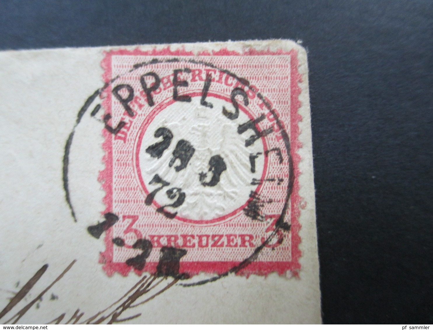 DR 1872 Brustschild Kleiner Brustschild Nr. 9 EF Stempel K1 Eppelsheim Nach Biedenkopf Mit Farbverschmierung! - Briefe U. Dokumente