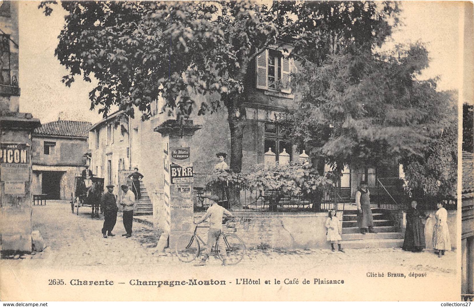 16-CHAMPAGNE-MOUTON- L'HÔTEL ET LE CAFE DE PLAISANCE - Altri & Non Classificati