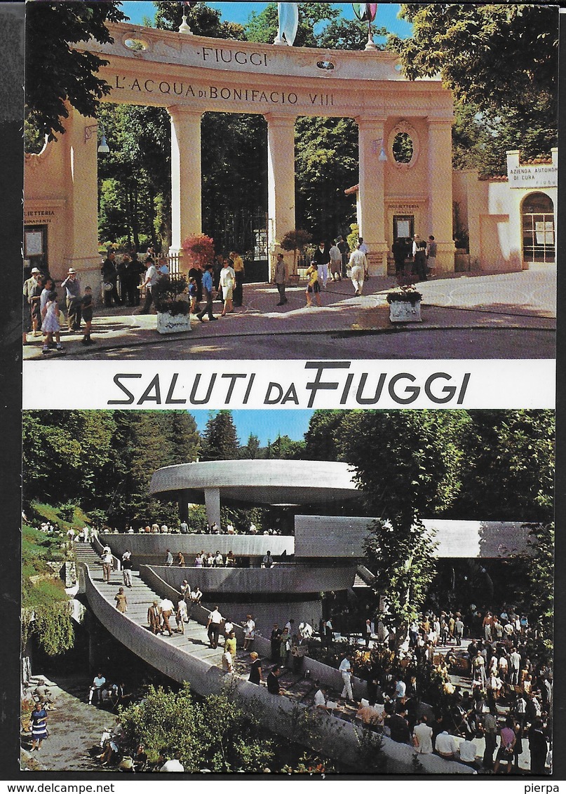 SALUTI DA FIUGGI - VIAGGIATA 1987 - NAPOLI CAMPIONE CALCIO ISOLATO - Saluti Da.../ Gruss Aus...