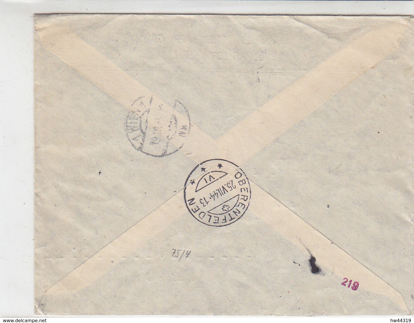 Luftpost R-Brief Mit Einigen Marken Aus ISTAMBUL 15.7.44 Nach Oberberentfelden/Schweiz -  Zensur - Storia Postale