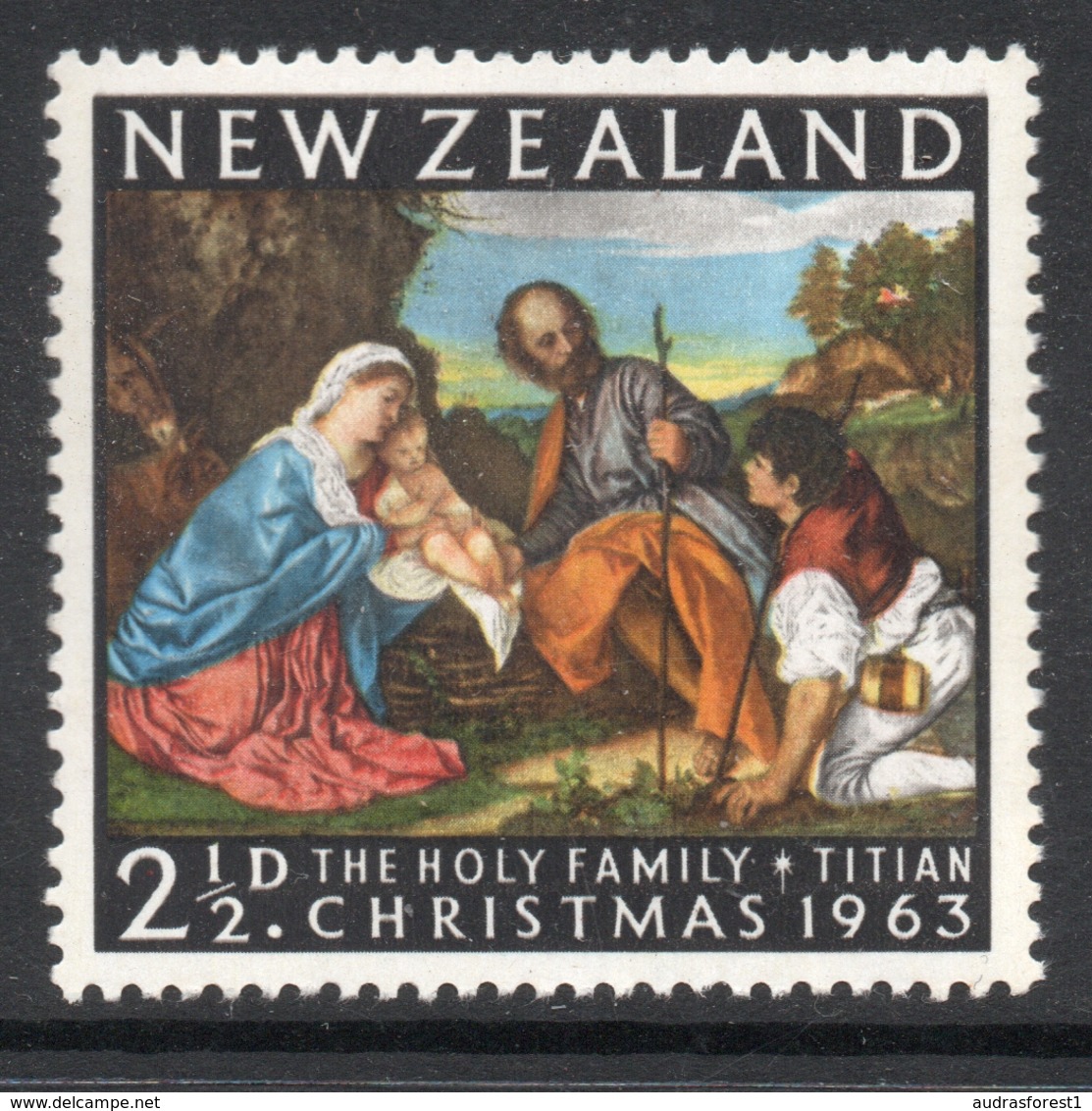 1963 NEW ZEALAND 2½d Mint Not Hinged Stamp - CHRISTMAS, NATIVITY SCENE - Unused Stamps