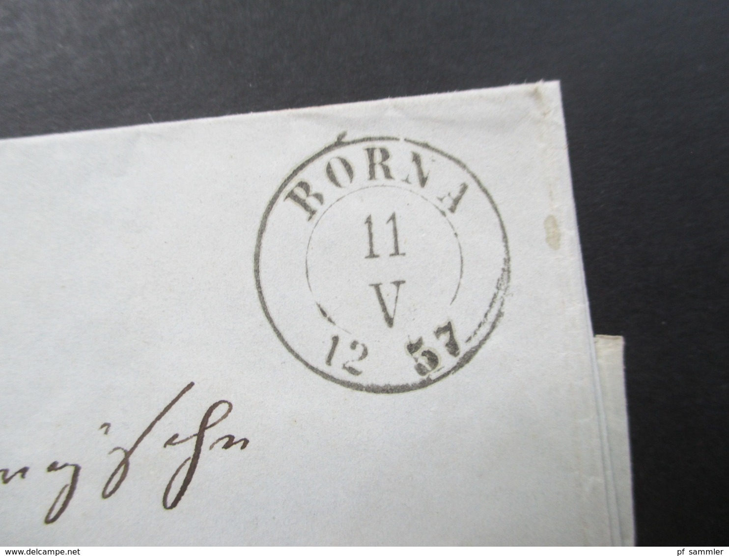 AD Sachsen 1858 Nr. 8 EF Mit Nummernstempel Und K2 Borna Und 1. Ausgabe Stempel. Faltbrief Mit Inhalt! - Saxe