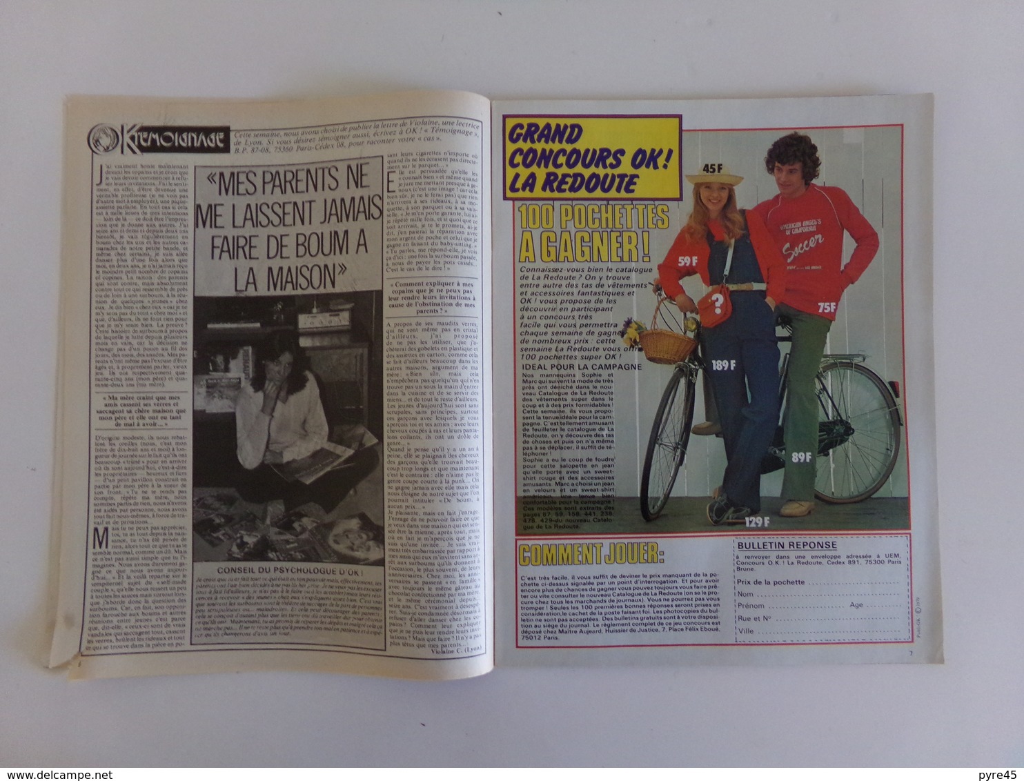 Revue " Ok Age Tendre " , N° 166, 1979, Amanda Lear, Cloclo, Tom Rod, Didier Marouani .. - People