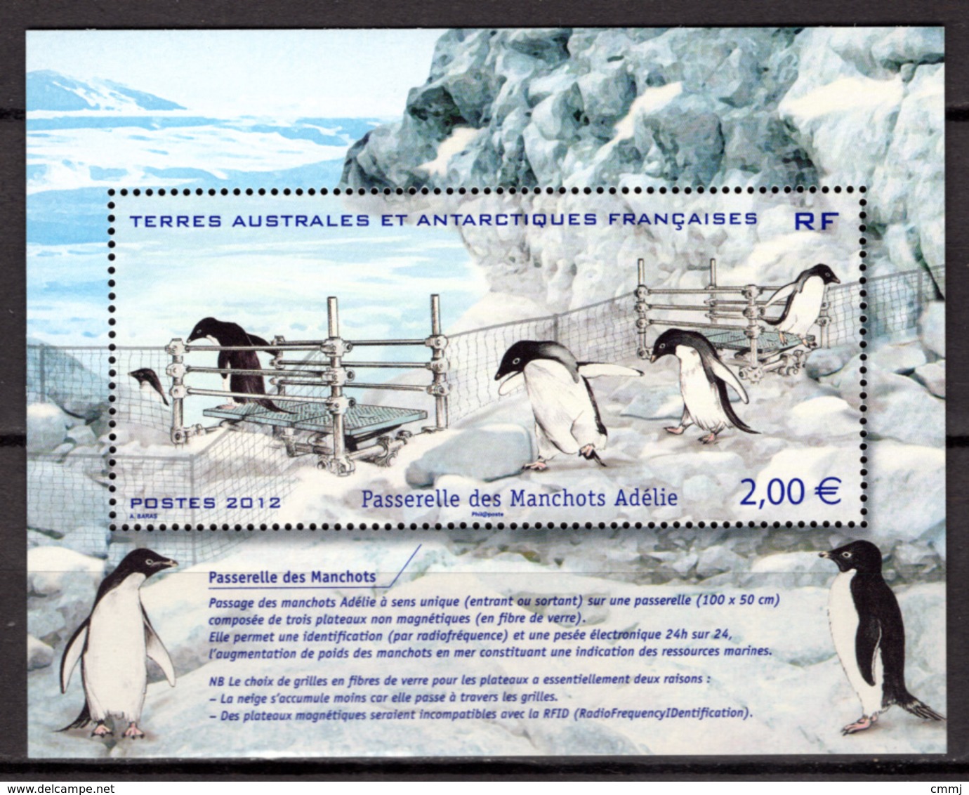 TAAF - 2012 - TERRE AUSTRALIANE E ANTARTICO FRANC. -  Mi. Nr.  BF32  - NH - (CW4755.36) - Unused Stamps