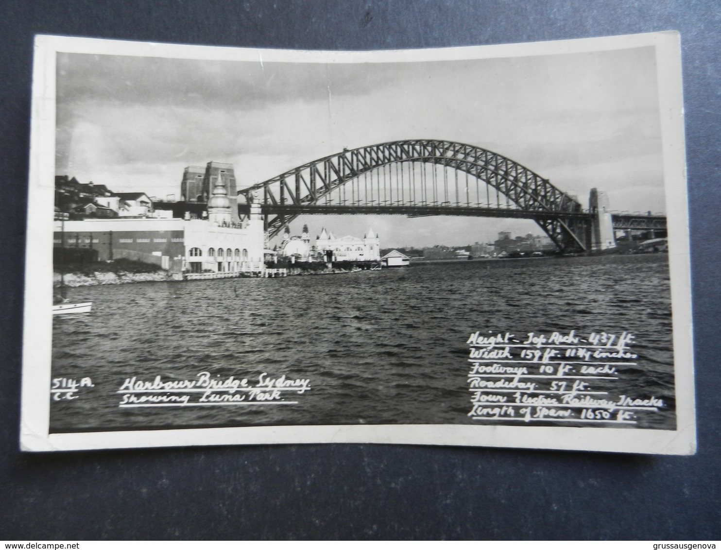 19948) SIDNEY HARBOUR BRIDGE SHOWING LUNA PARK VIAGGIATA 1949 - Sydney