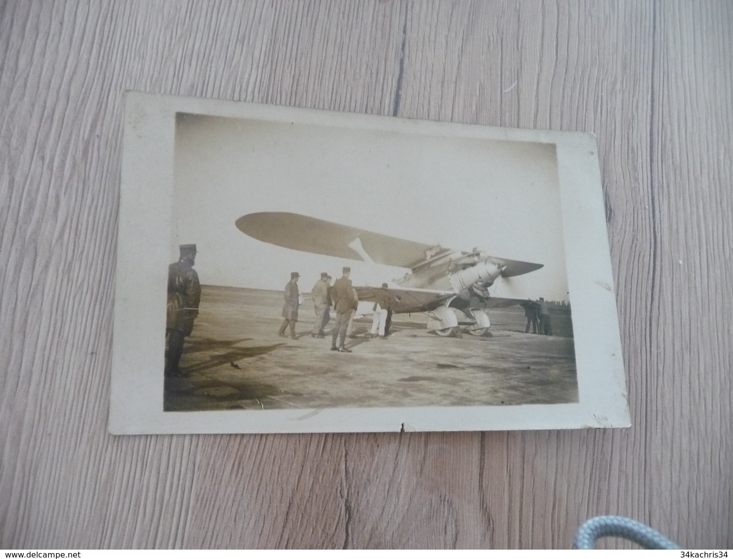 Carte Photo  Aviation Plane Istres 1936 Signé Guillaume Bordigoul - 1919-1938: Entre Guerres