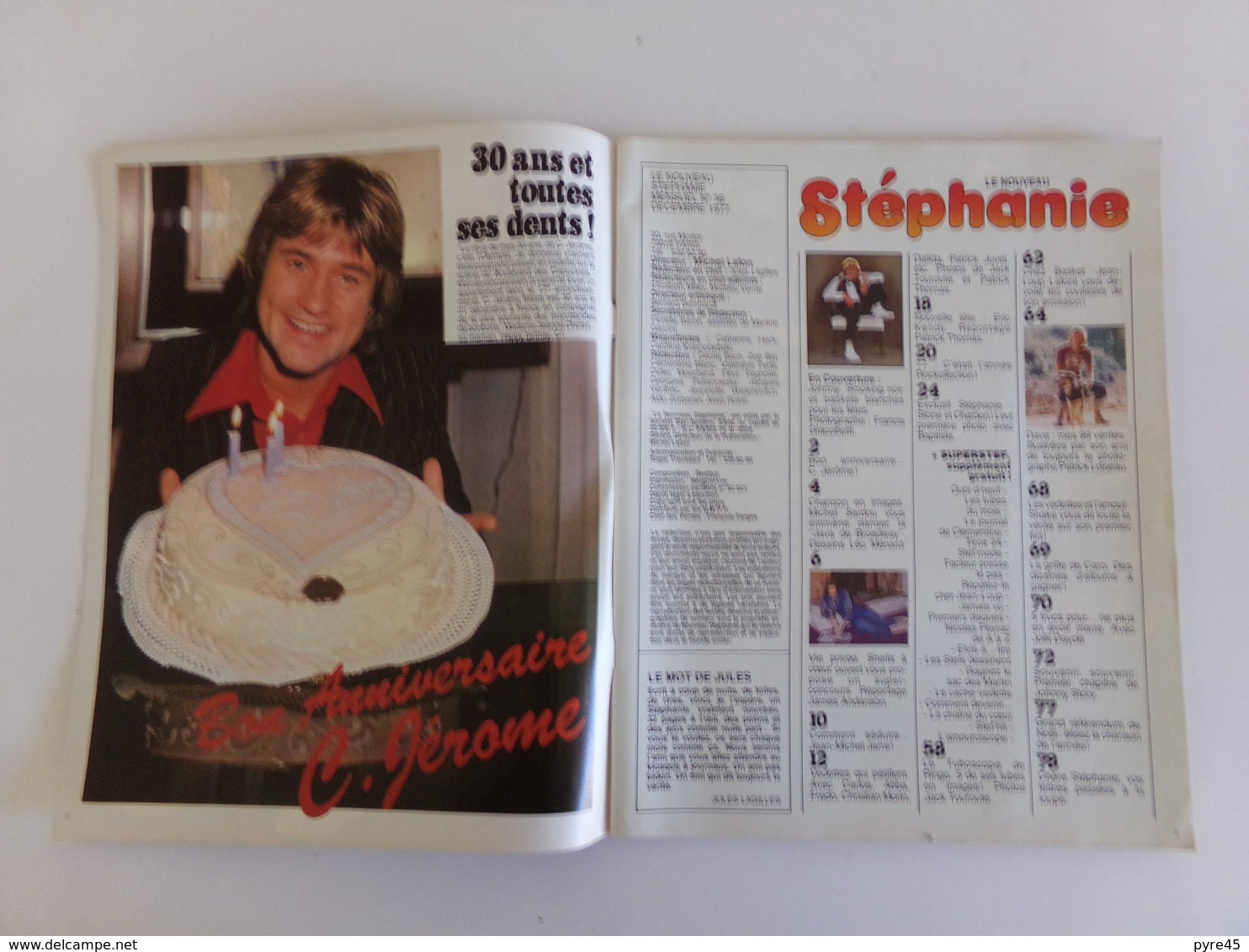Revue " Nouveau Stéphanie " N° 36, 1977, Sheila, Eric Kendy, Ringo, Dave ... - People