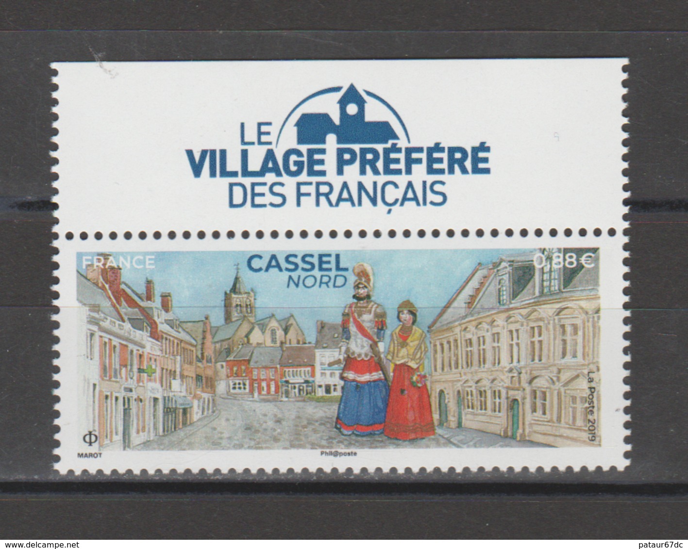 FRANCE / 2019 / Y&T N° 5336 ** : Cassel (Nord) Avec Vignette "villagé Préféré" - Gomme D'origine Intacte - Neufs