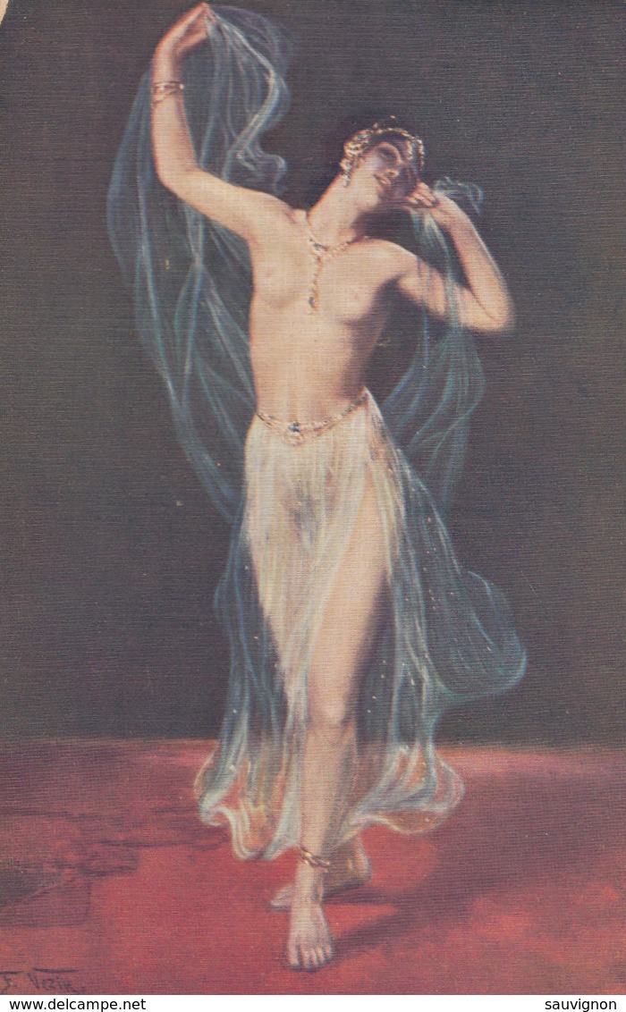 F.Verzin: Danse Aux Voiles. Schleiertanz. Ed.J.Plichta, Prague, Um 1910 - Malerei & Gemälde
