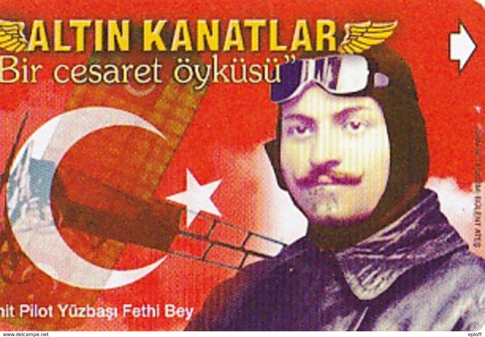 TURQUIE Carte Magnétique  Alcatel    Altin Kanatlar - Captain Fethi Bey   60 Unités De 05.2001 - Armée