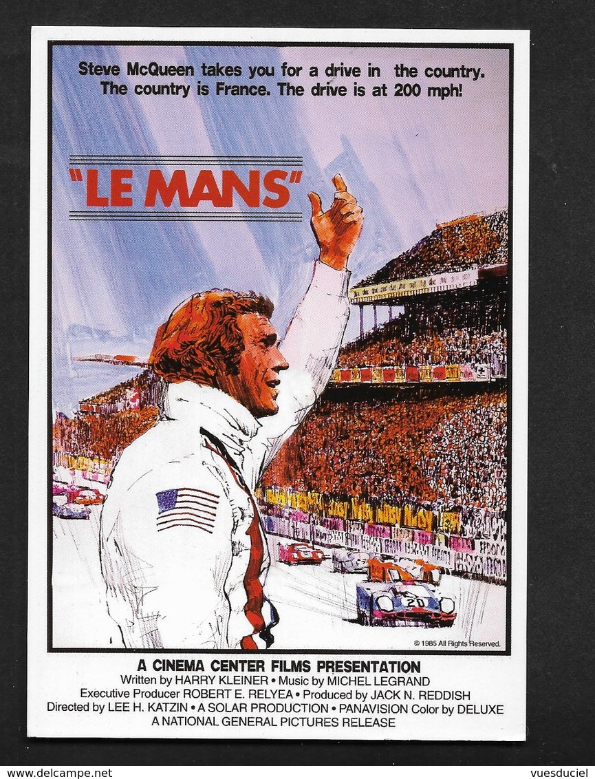 Le Mans Course Voiture F1 / Film Avec Steeve Steve McQueen Reproduction Affiche Cinéma /  ATTENTION ! CP Moderne - Pin-Ups