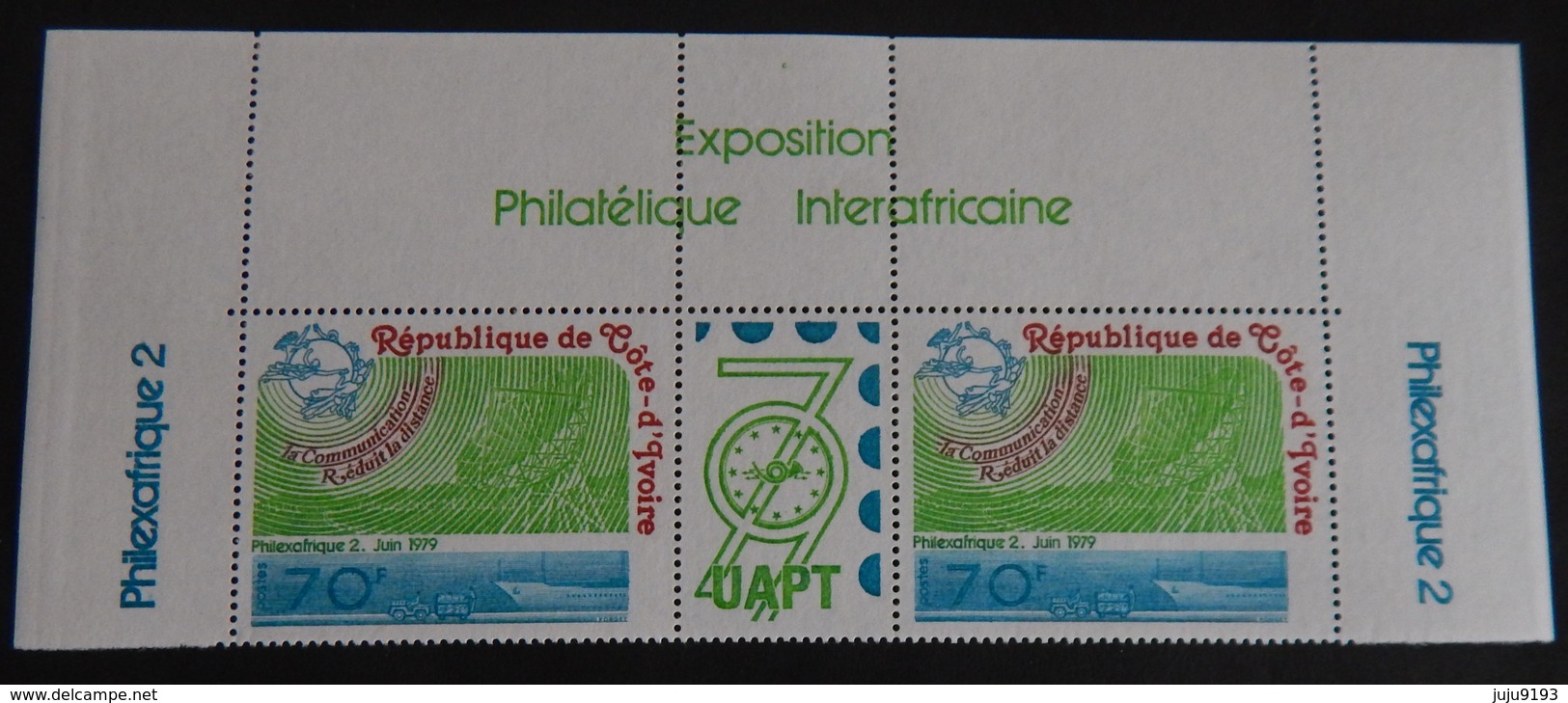 COTE D IVOIRE YT PA  496 A NEUF** AVEC BDF  "EXPOSITION PHILATÉLIQUE PHILEXAFRIQUE II "ANNÉE 1979 - Côte D'Ivoire (1960-...)