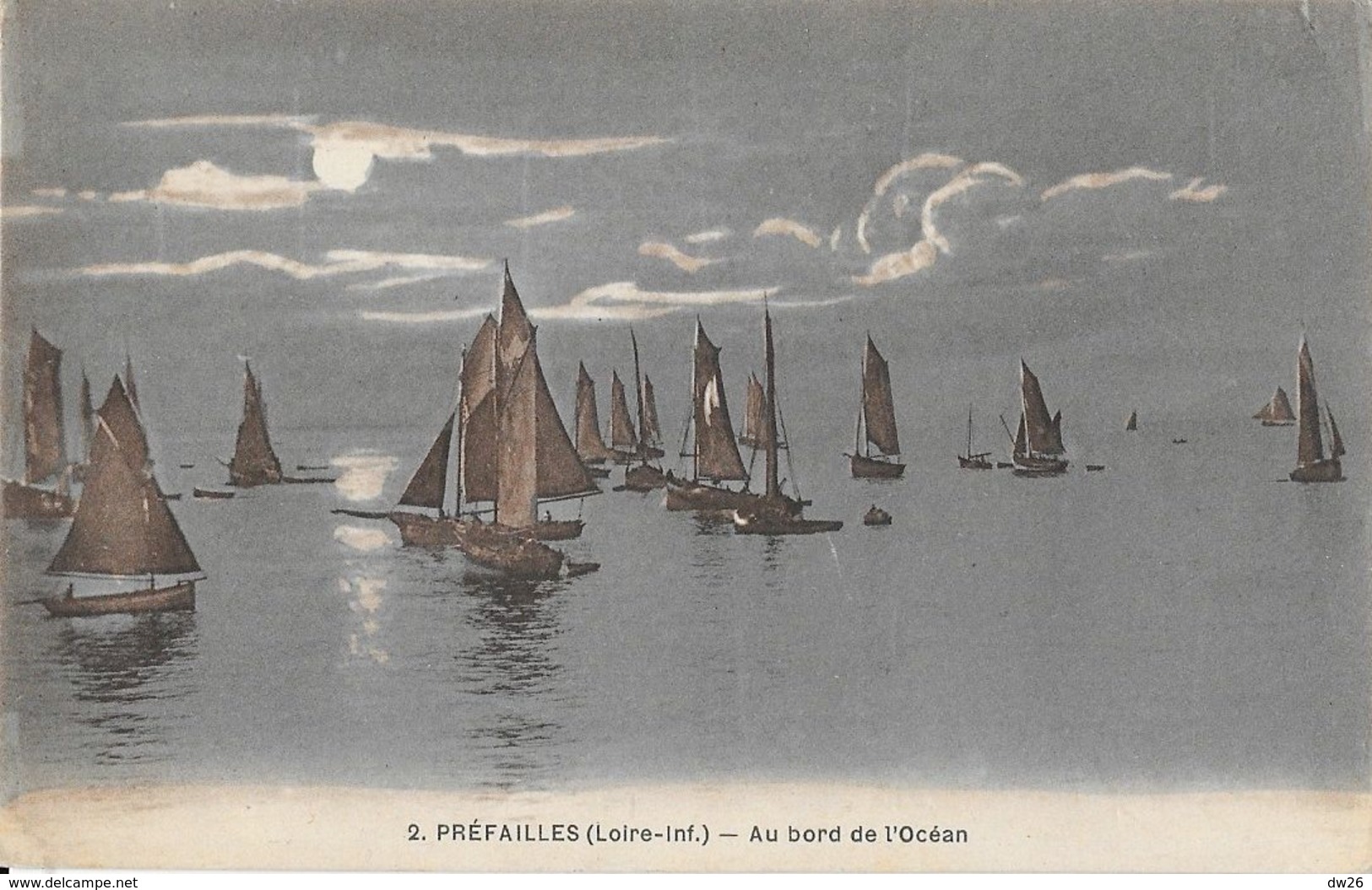 Préfailles (Loire-Inférieure) - A Bord De L'Océan - Illustration Bateaux De Pêche à Voile - Préfailles