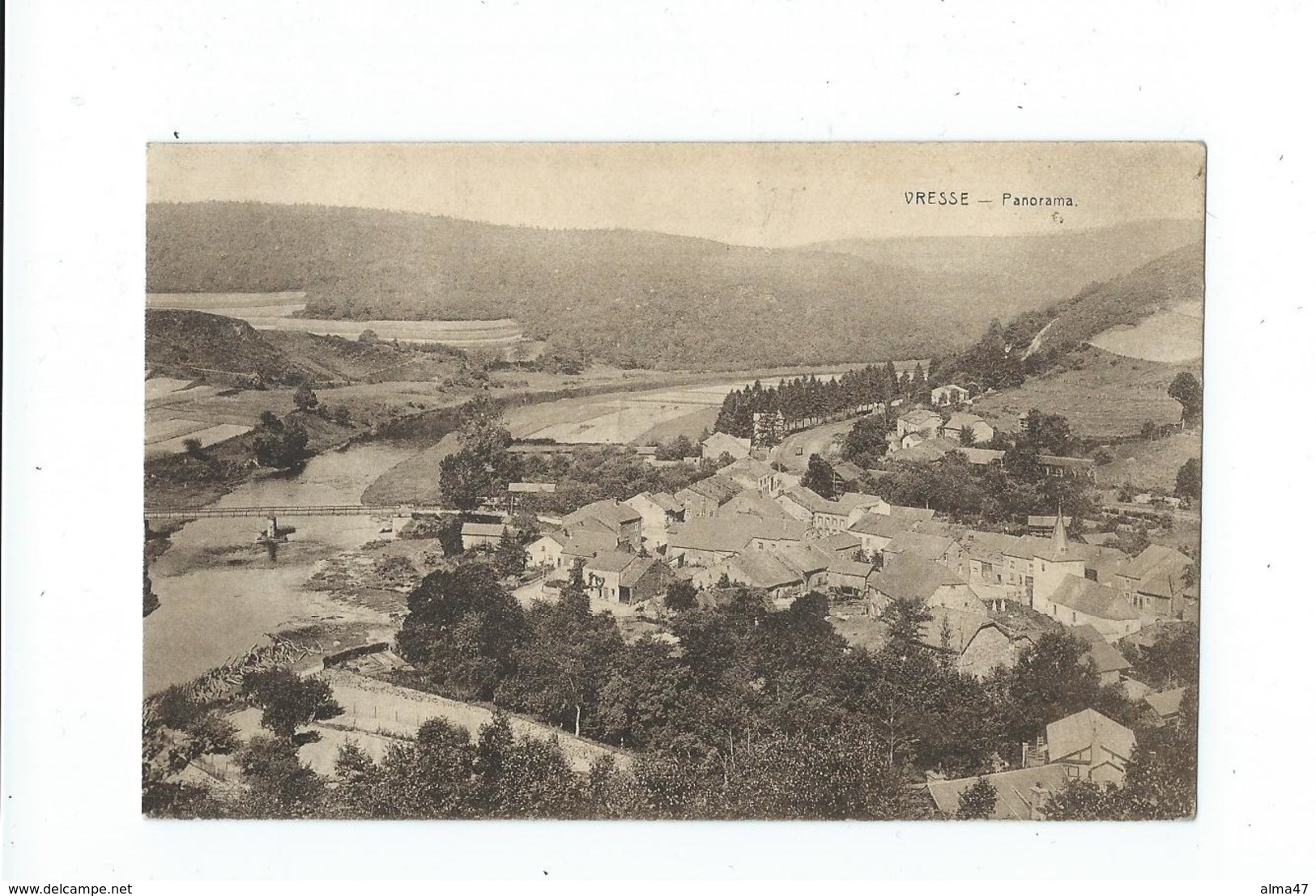 Vresse-sur-Semois - Panorama - Circulé 1926 - Desaix / A. Henrion - Vresse-sur-Semois