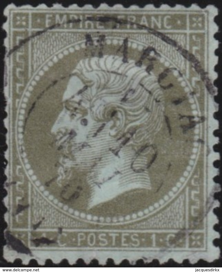 France  .   Yvert    .    19          .   O    .    Oblitéré   .   /   .    Cancelled - 1862 Napoléon III