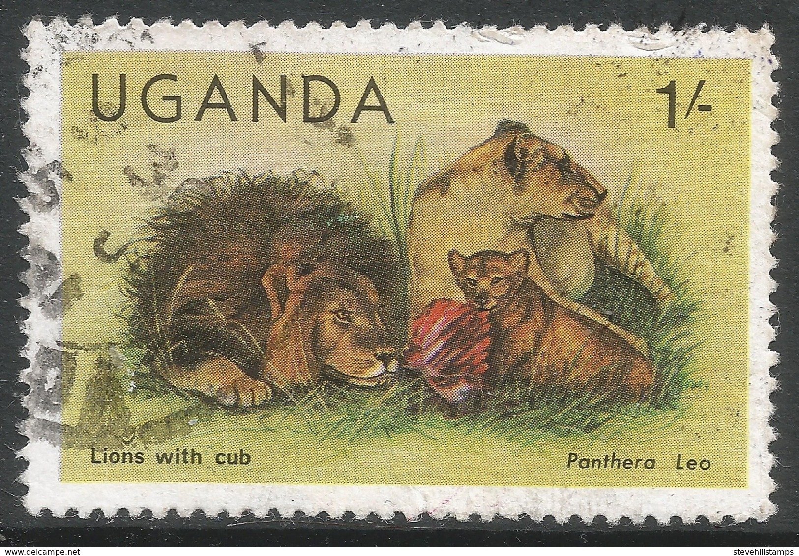 Uganda. 1979 Wildlife. 1/- Used. SG 308A - Uganda (1962-...)