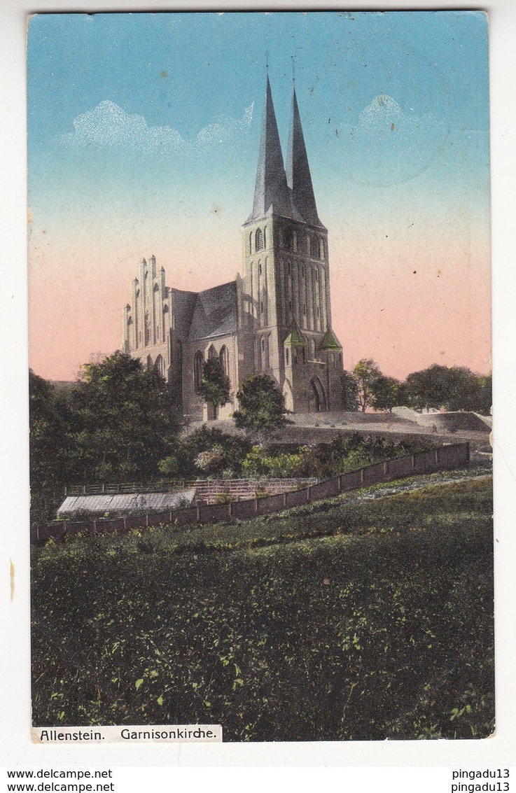 Fixe Allenstein Garnisonkirche Pologne Olsztyn Polska Feldpost Colmar Schnierlach Lapoutroie Cachet Militaire WW1 - Guerra 1914-18