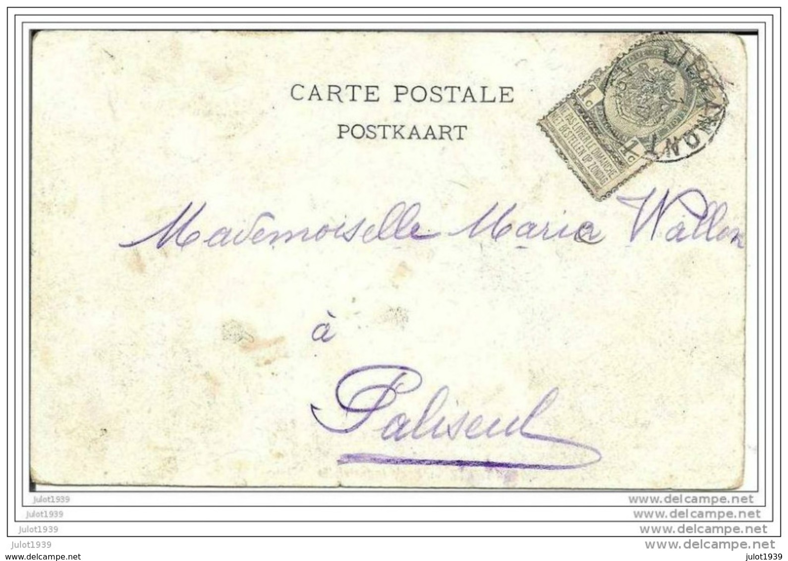 FREUX ..-- MORLANWELZ ..-- Ecole Industrielle . 1906 De FREUX Vers PALISEUL ( Melle Marie WALLON ) . Voir Verso . - Libramont-Chevigny