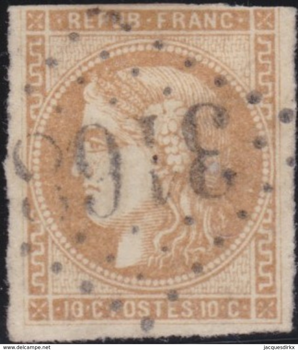 France  .   Yvert    .    43  (2 Scans)       .   O    .    Oblitéré   .   /   .    Cancelled - 1870 Emission De Bordeaux