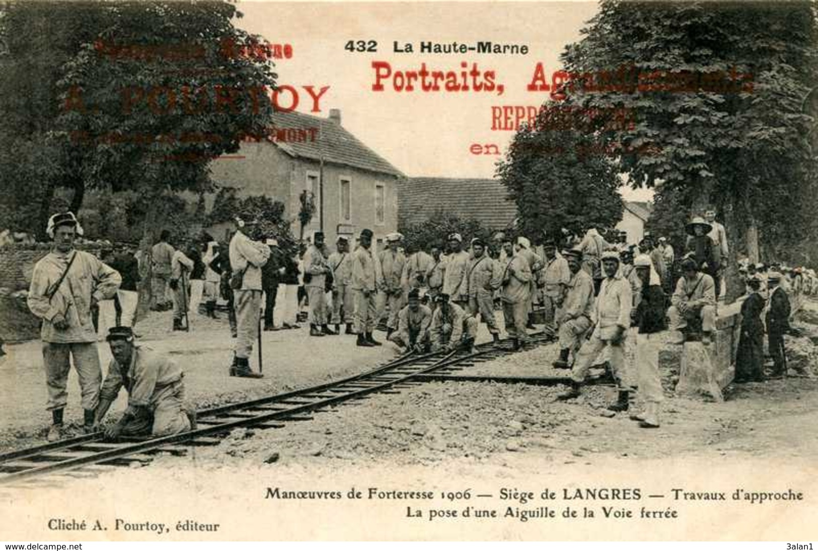 LANGRES (siège De)= Manoeuvres De Forteresse 1906 Travaux D'approche La Pose D'une Aiguille(PUB A POURTOY Chaumont) 818 - Langres