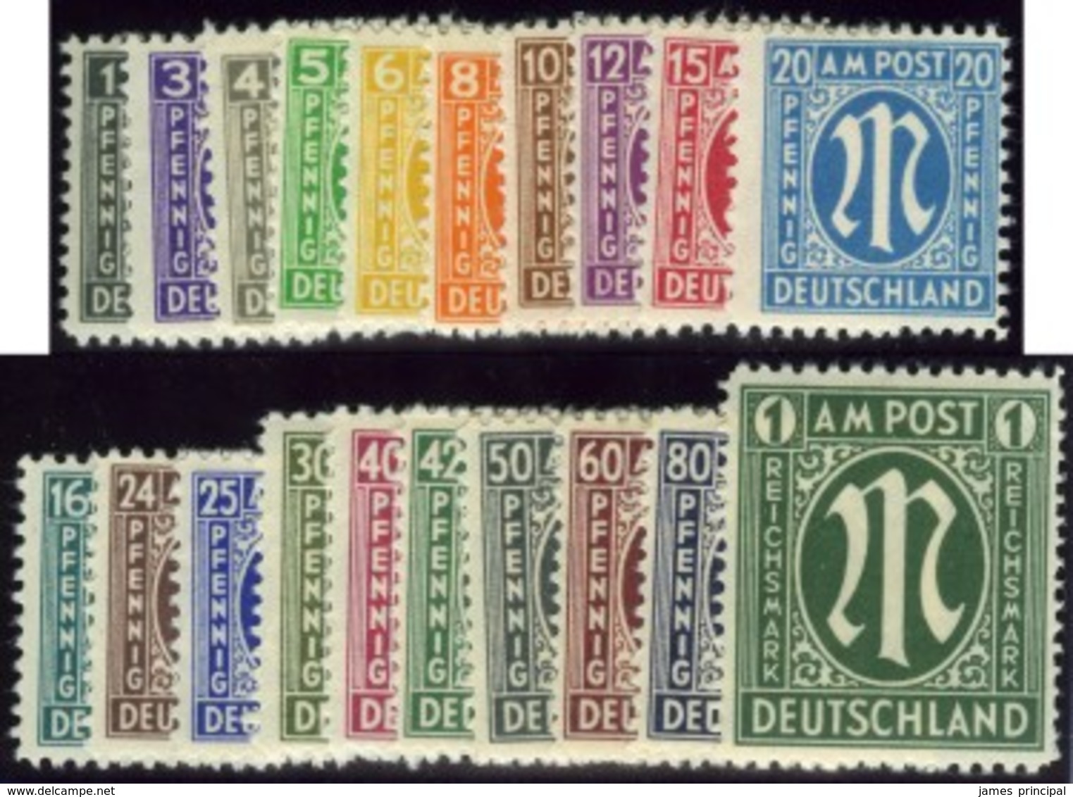 Germany, Allied Occupation. Michel #16-35. Unused. * - Other & Unclassified